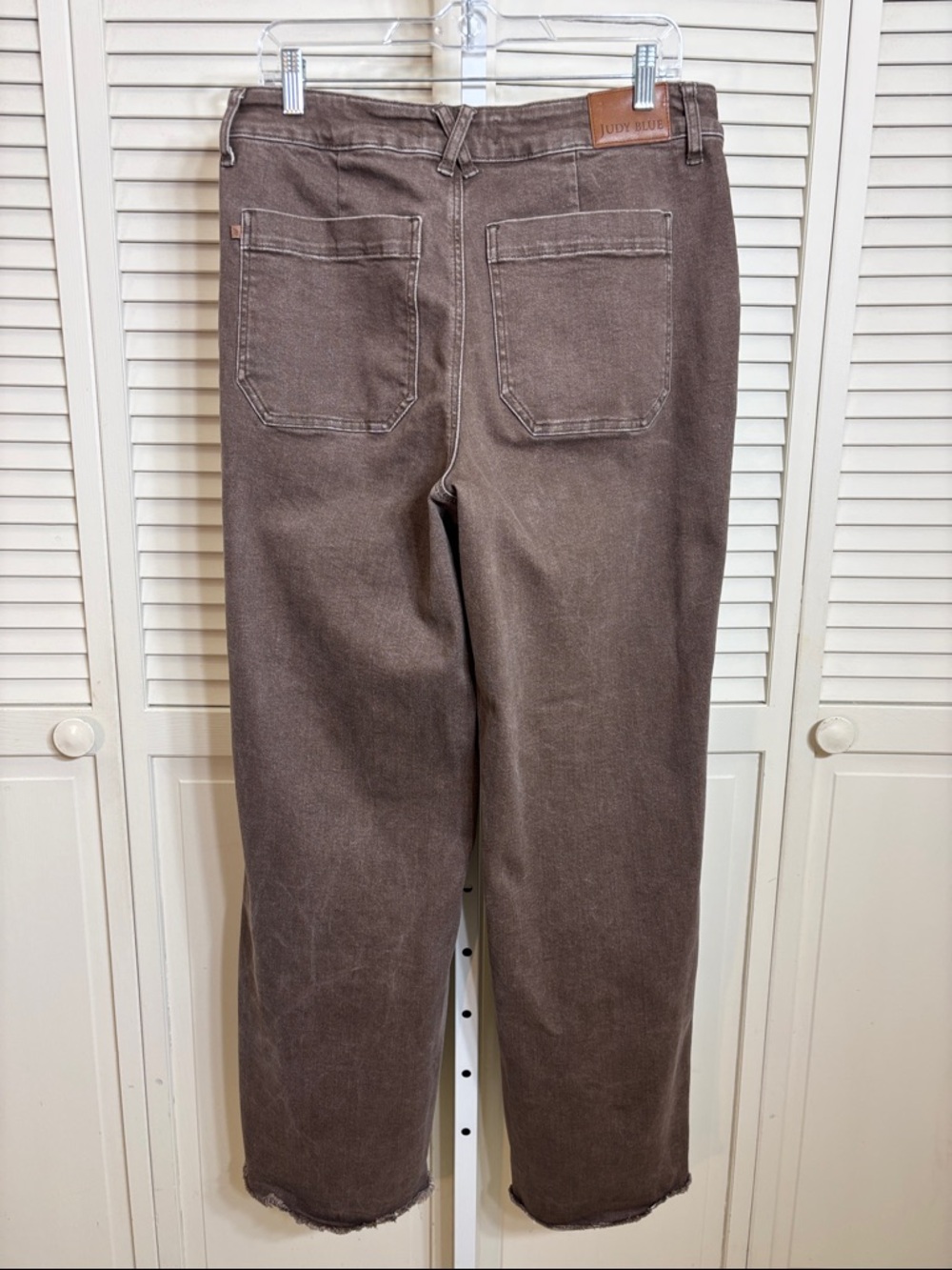 Judy Blue Brown Retro Wide Leg Jeans Size 14W - Picture 9 of 15